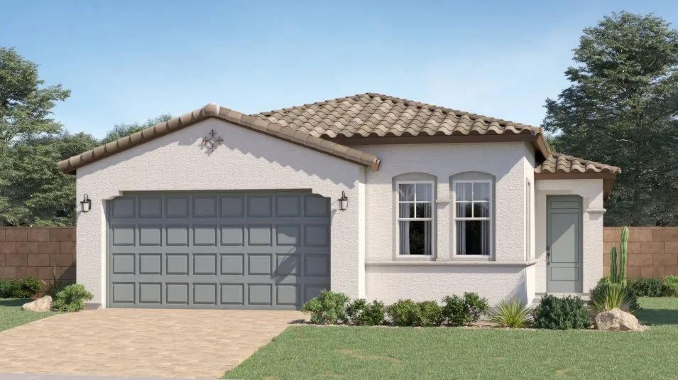 Elevation A - Western Garden Spanish Colonial rendering
