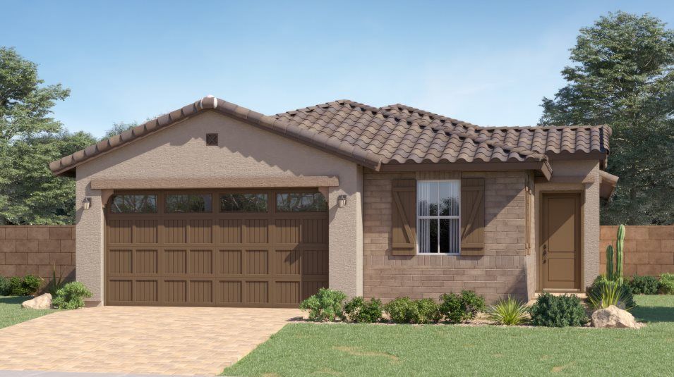 Elevation H - Wester Garden Ranch Hacienda rendering