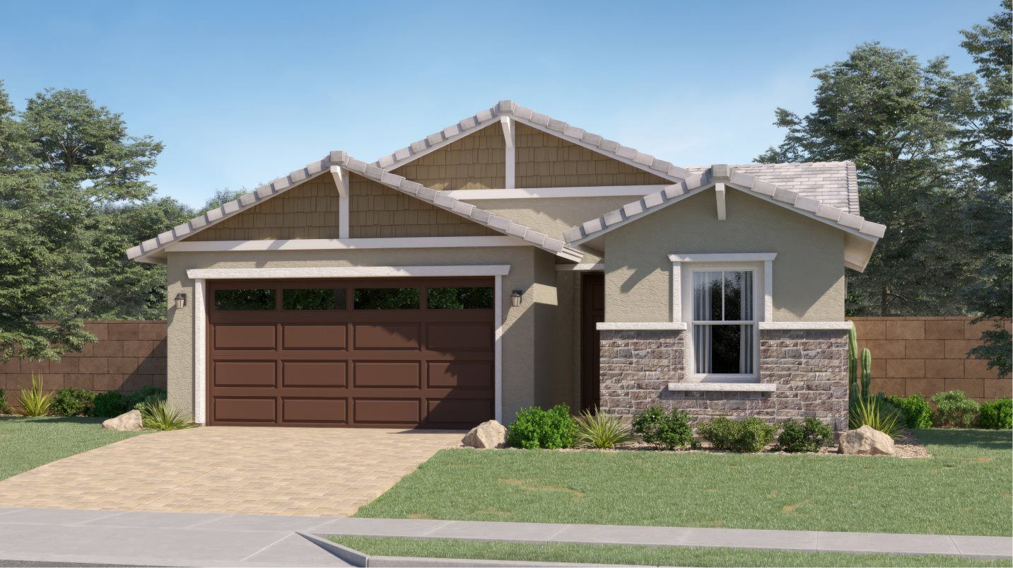 Elevation C - Western Garden Lewis Craftsman rendering