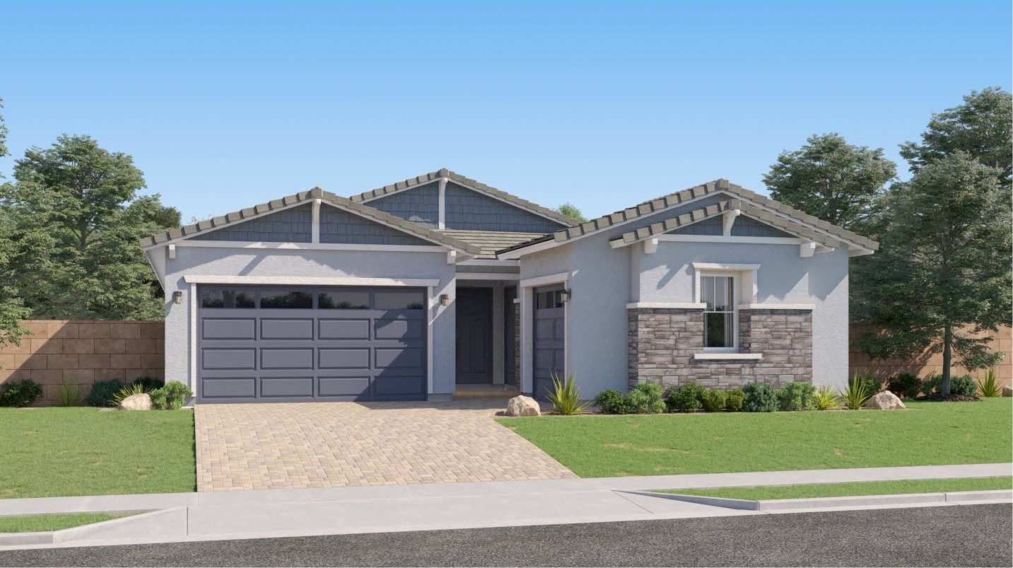 Elevation C - Craftsman home exterior