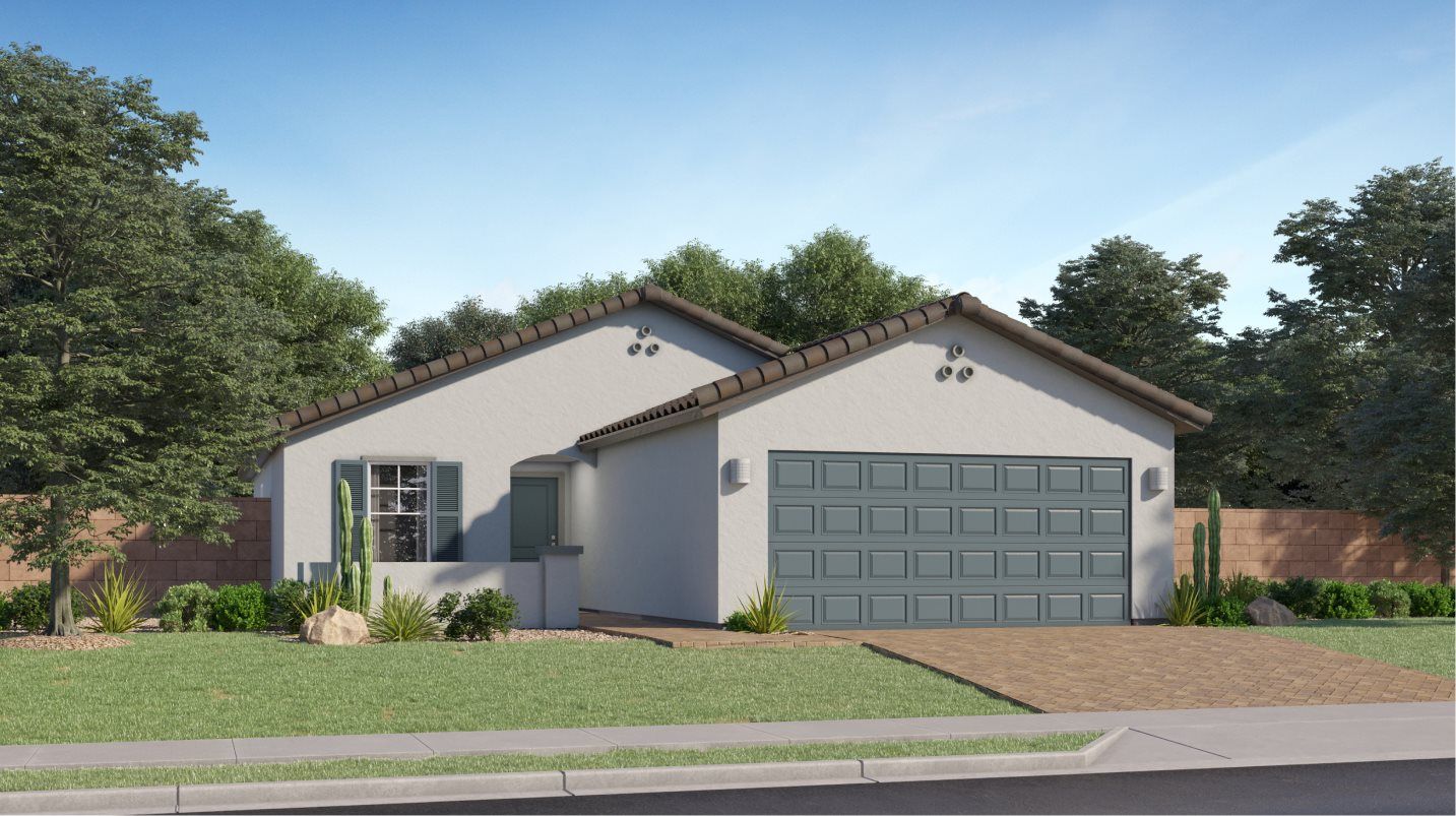 Elevation A - Spanish Colonial style home