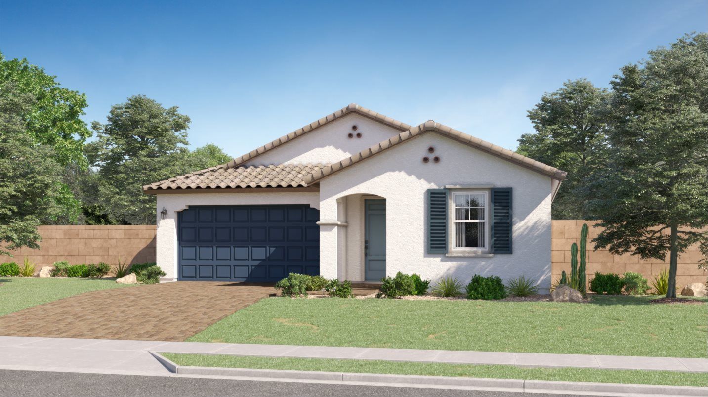 Elevation A - A - Spanish Colonial home exterior