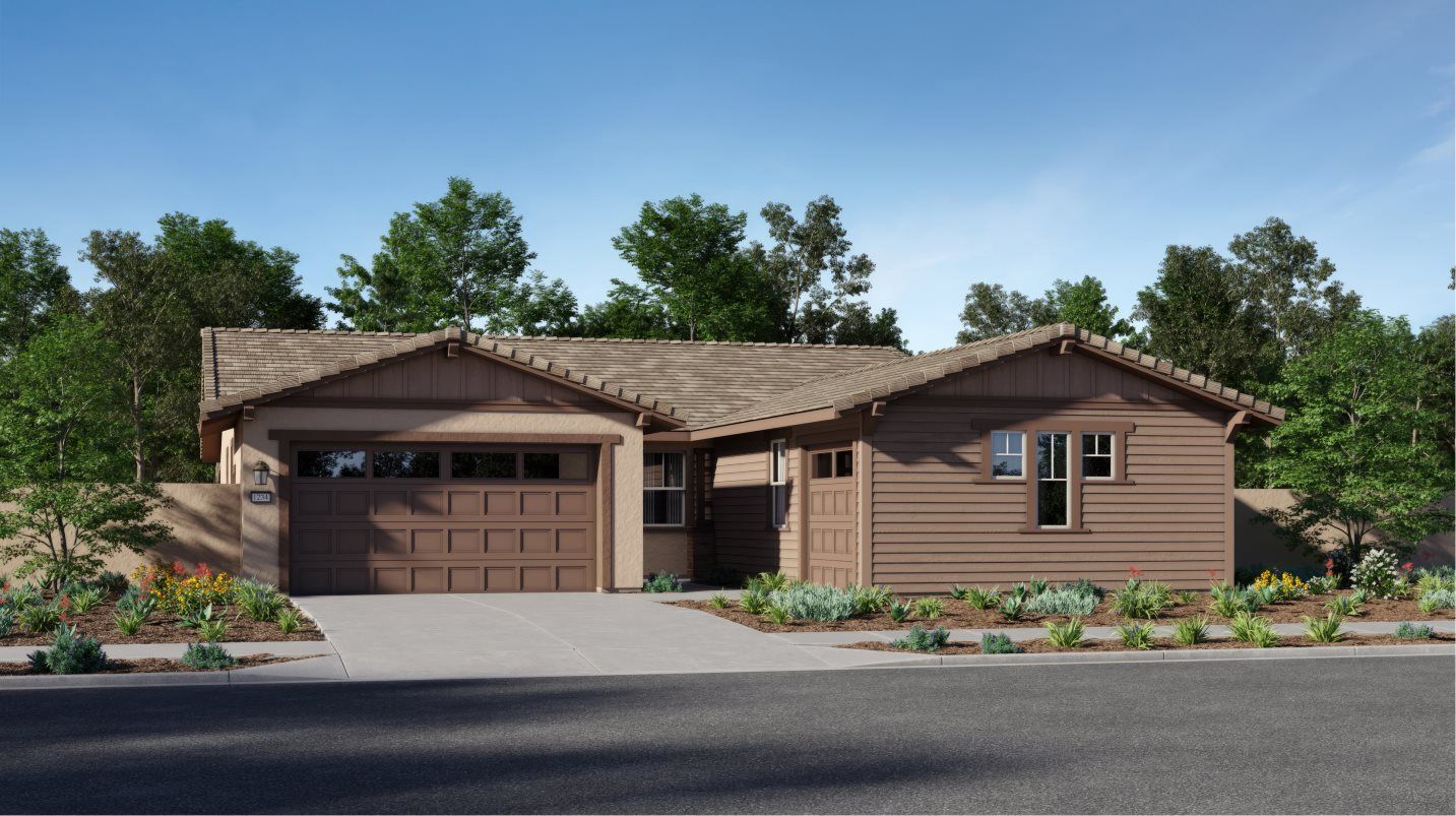 Elevation B - Craftsman-style home
