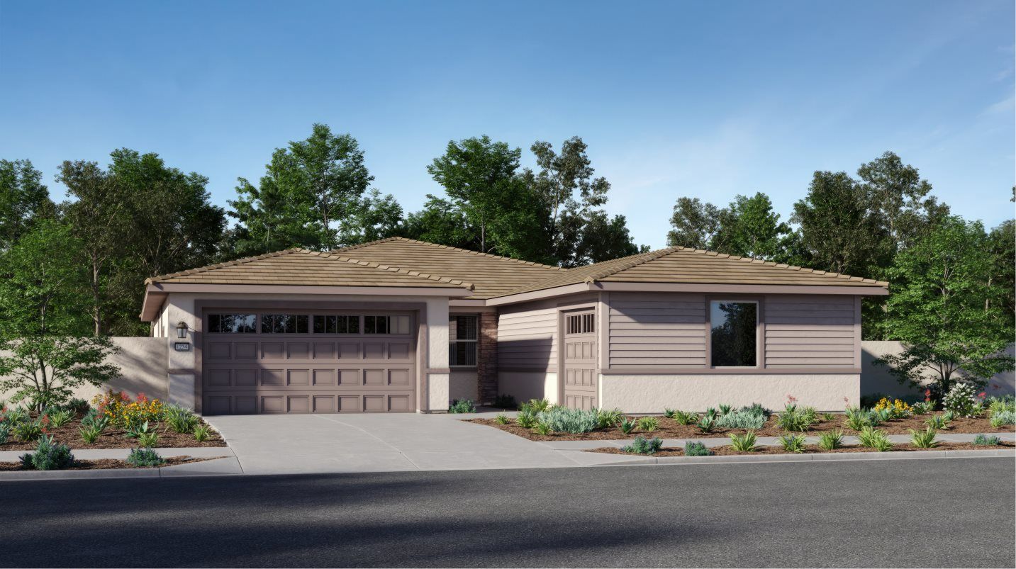 Elevation C - Prairie-style home