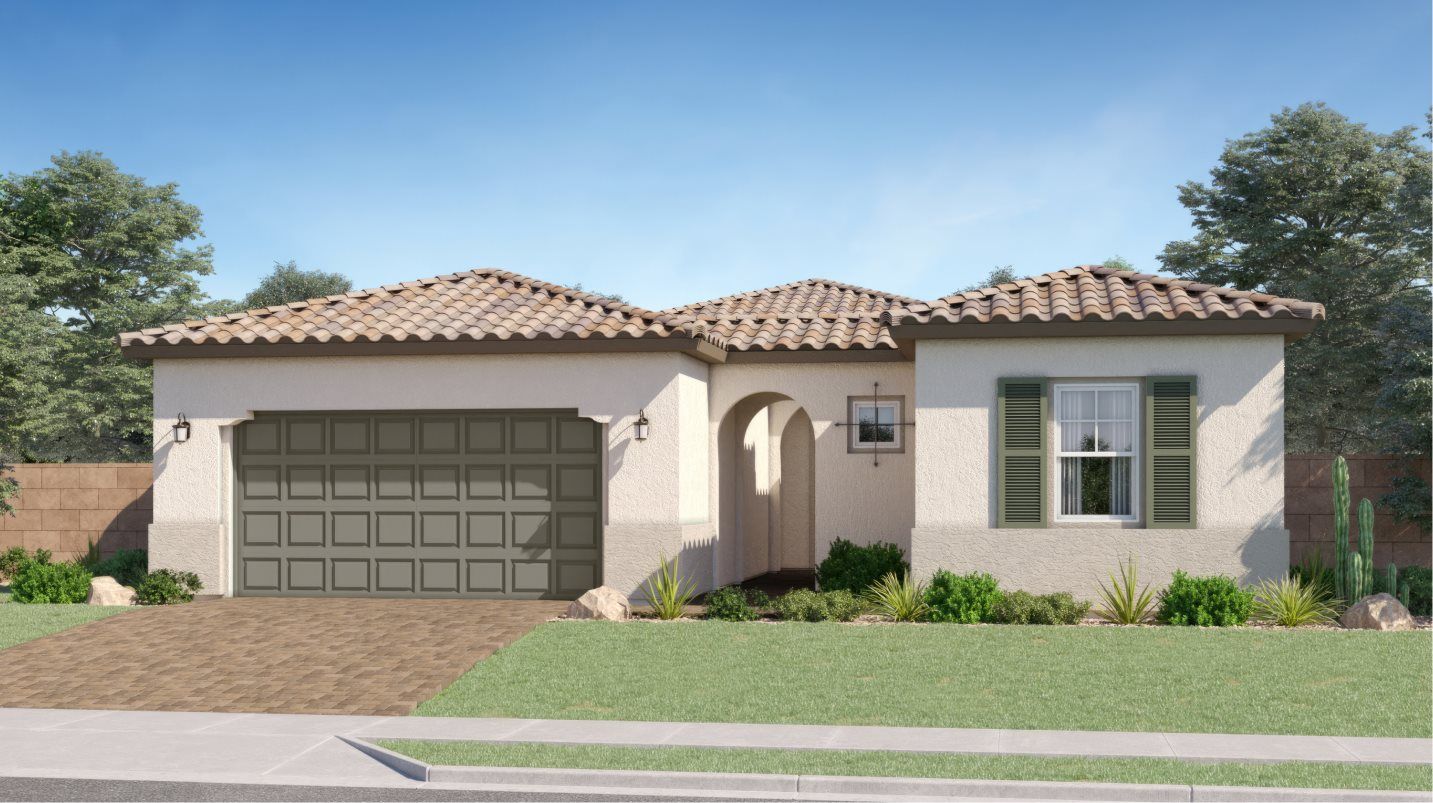 Elevation A - Spanish Colonial home image