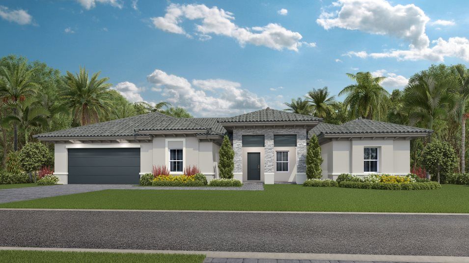 Elevation A - Mulberry Mediterranean-inspired exterior