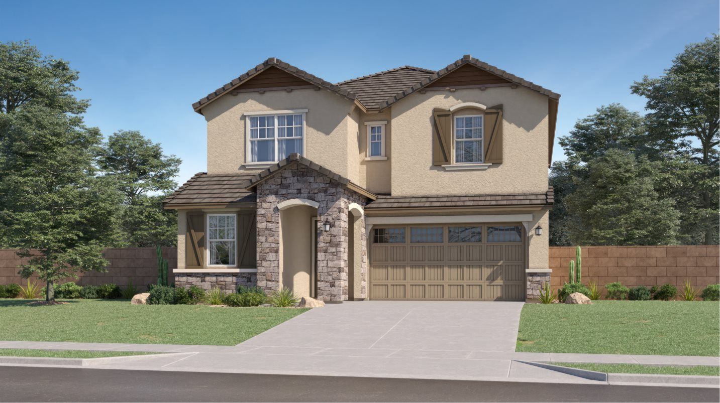 Elevation F - F - French Country Elevation