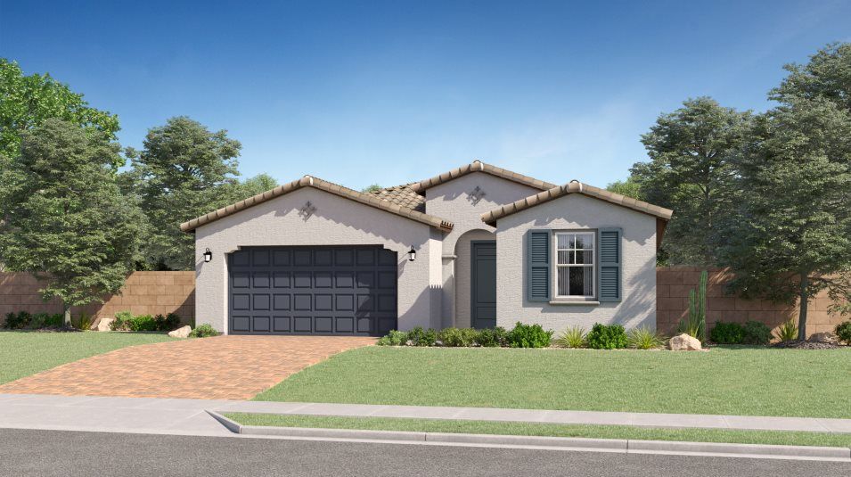 Elevation A - Spanish Colonial home exterior