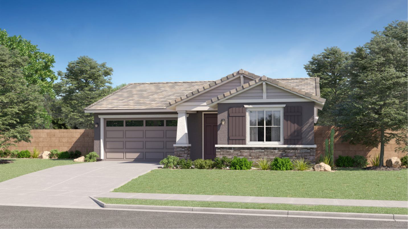 Elevation C - Craftsman home exterior