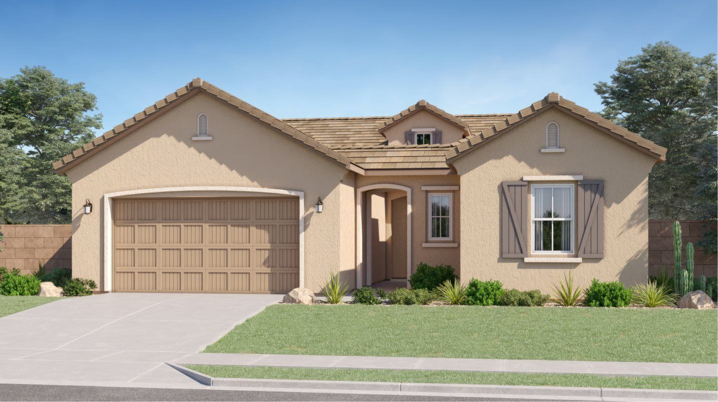 Elevation F - French Country home exterior