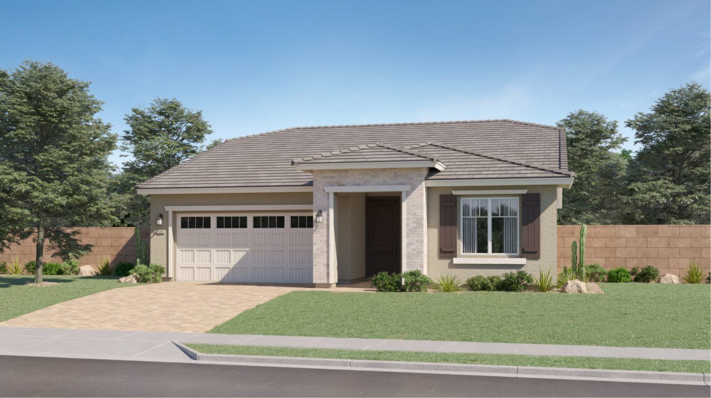 Elevation C - Brick Ranch exterior