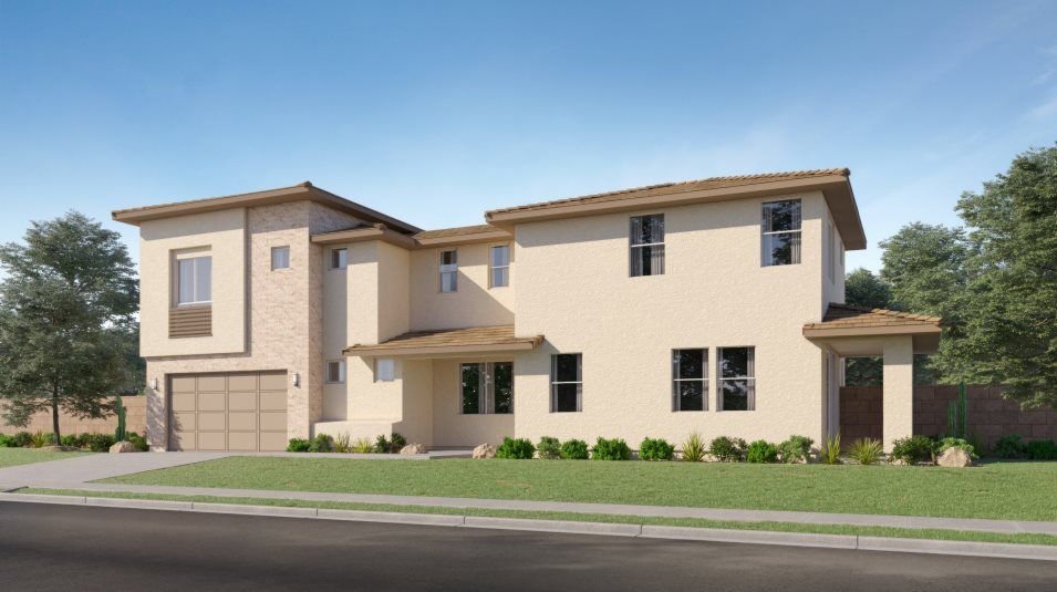 Elevation B - Sonoran-style home