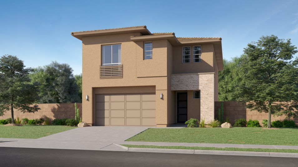 Elevation B - Sonoran-style home