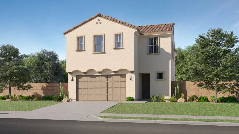 Elevation A - Spanish-style home