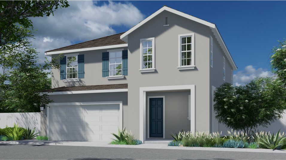 Elevation A - Cottage home rendering