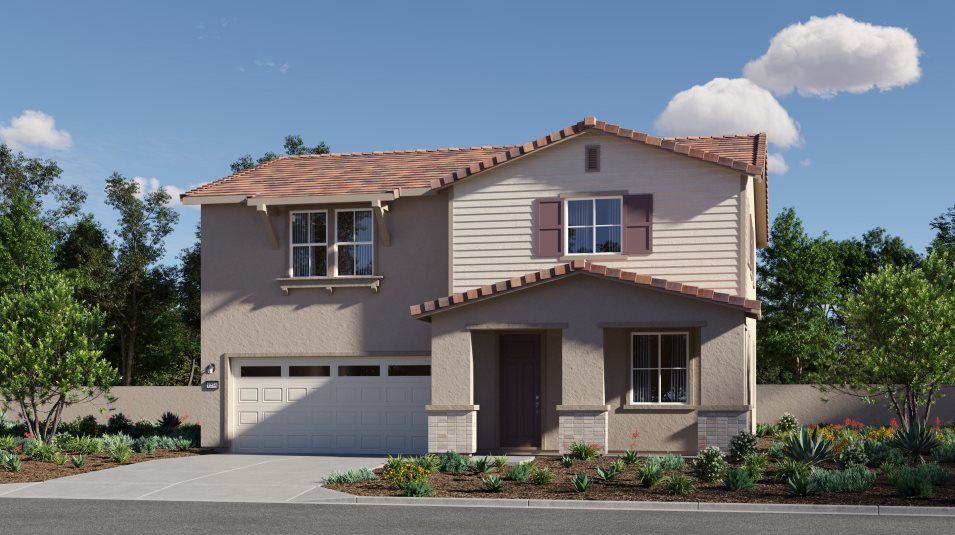 Elevation A - Residence 2 traditional exterior rendering