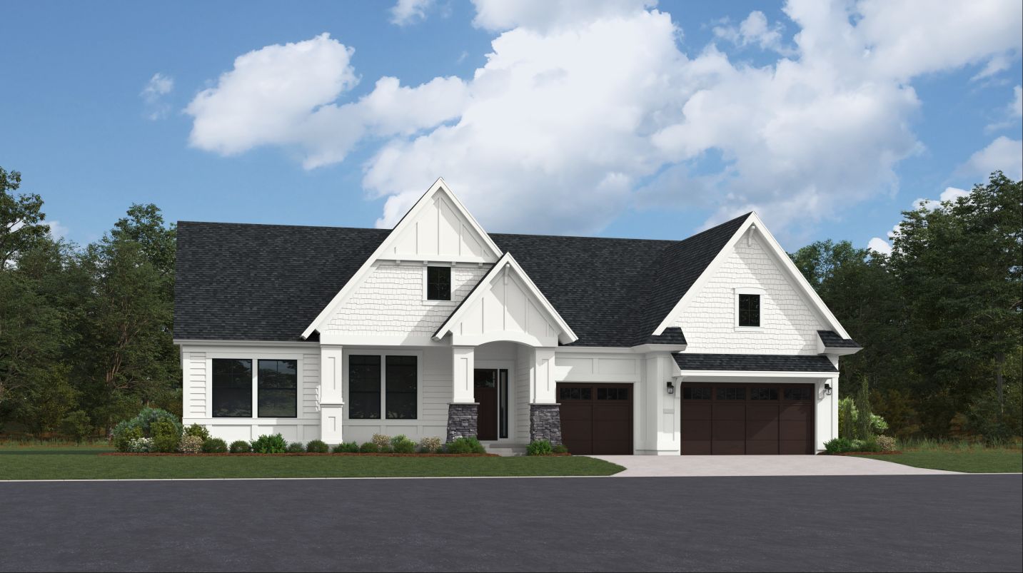 Elevation A3 - Riviera Exterior Rendering Craftsman