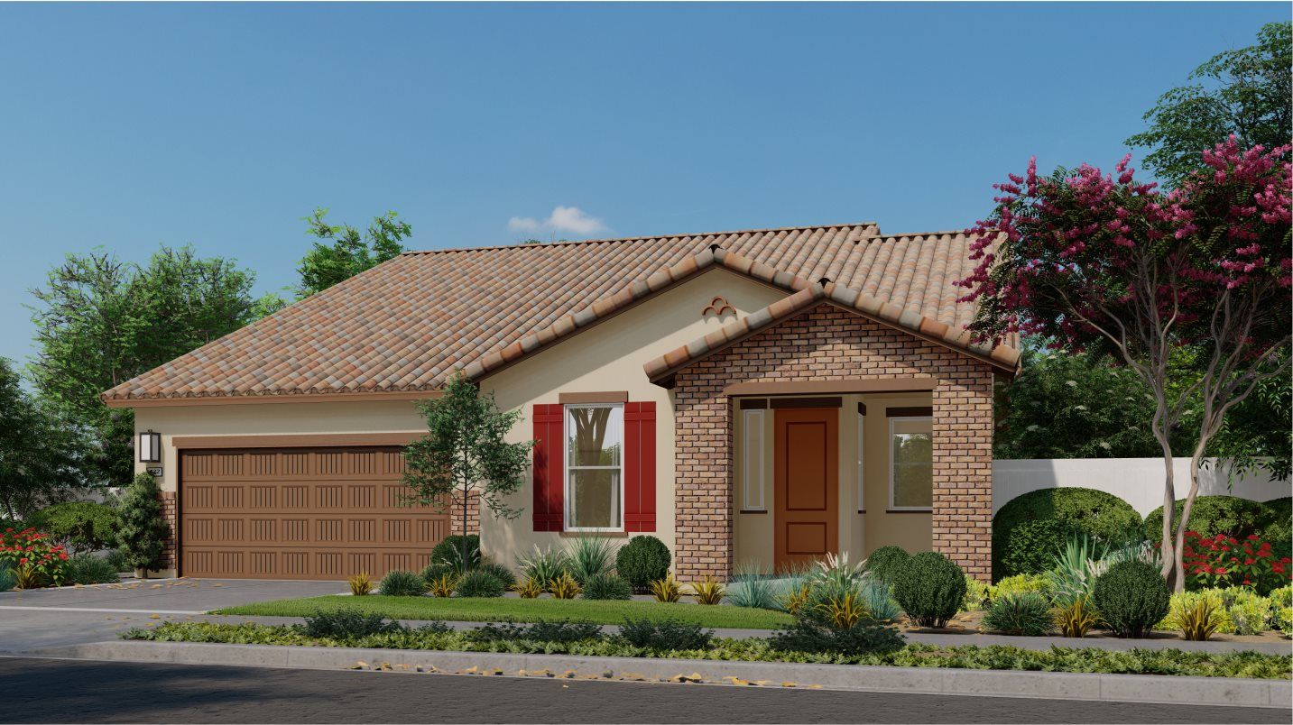 Elevation D - Exterior D - Early California home