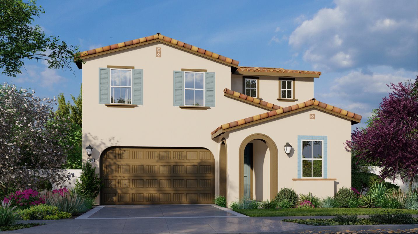 Elevation A - Exterior A - Spanish Colonial