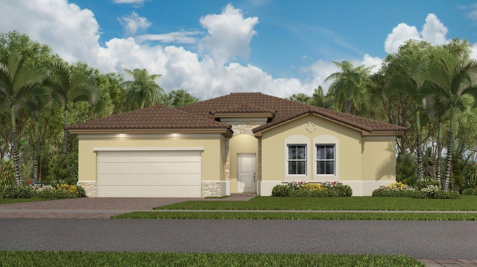 Elevation B1 - A Spanish-inspired exterior