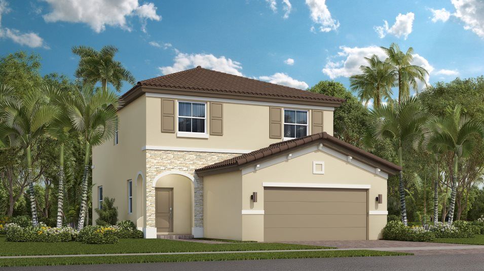 Elevation B - A Mediterranean-inspired exterior