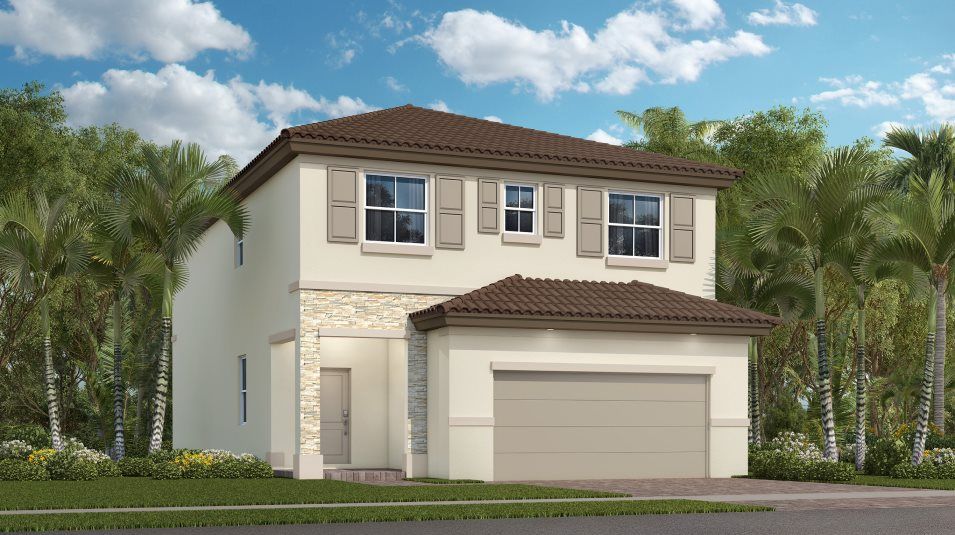 Elevation A - A Mediterranean-inspired exterior