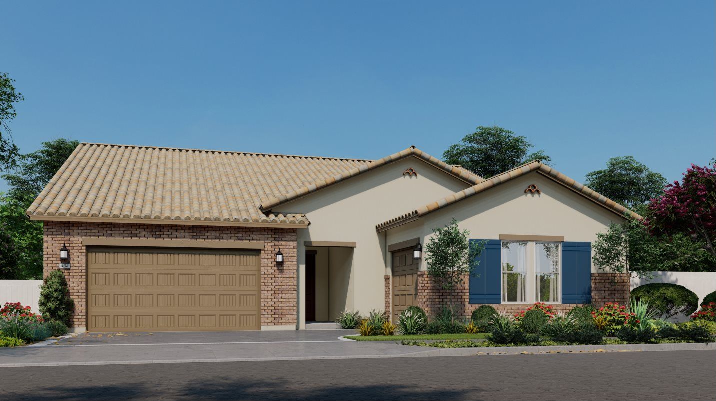 Elevation D - Exterior D - Early California home exterior