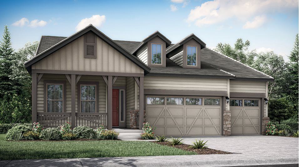 Elevation FH - Red Rocks Ranch Davis Farmhouse