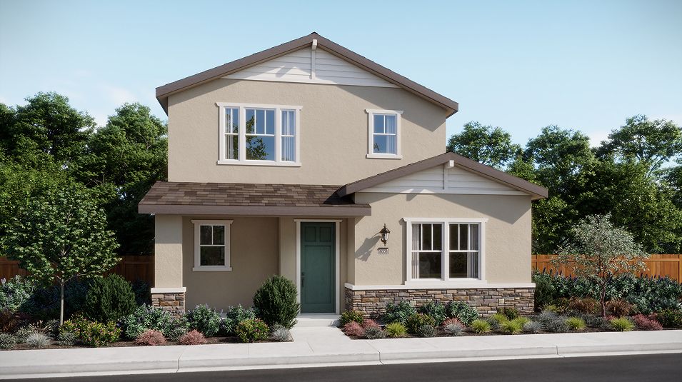 Elevation B - 0409 Ruby Cottages Res2117 Craftsman B