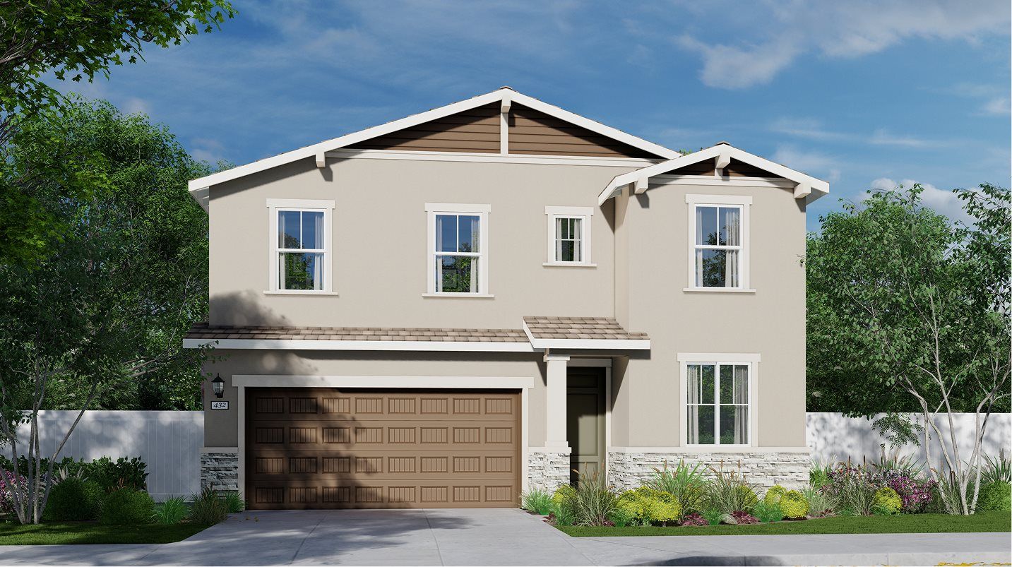 Elevation B - Exterior B – Craftsman home