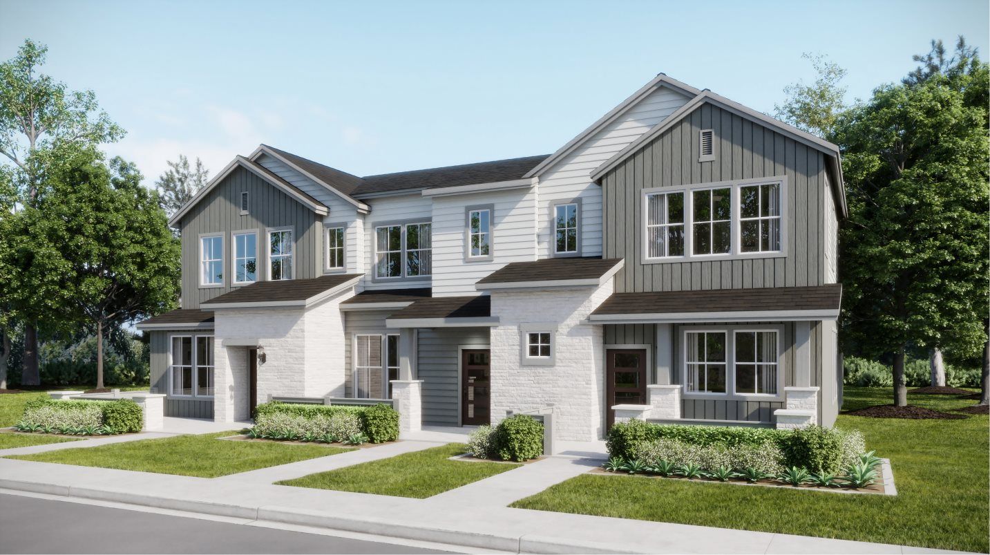 Elevation MH3 - 3-Plex Modern Hill Country home exterior