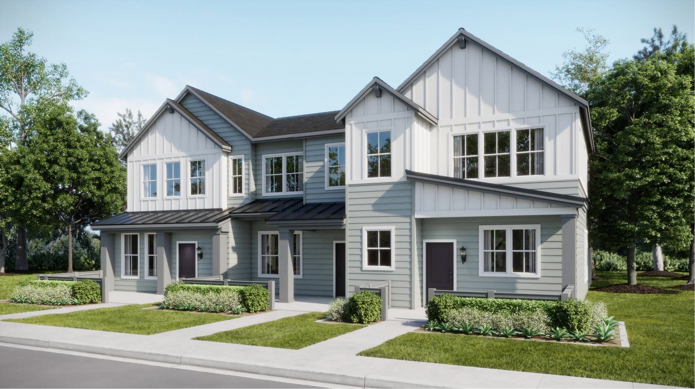 Elevation CF3 - 3-Plex Colorado Farmhouse home exterior