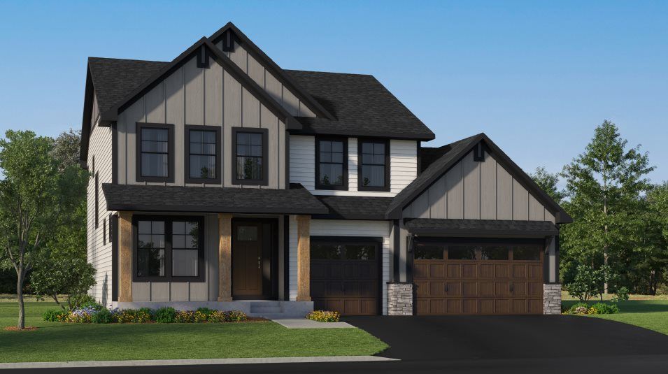 Elevation A3 - Sonoma Exterior Rendering Farmhouse 2