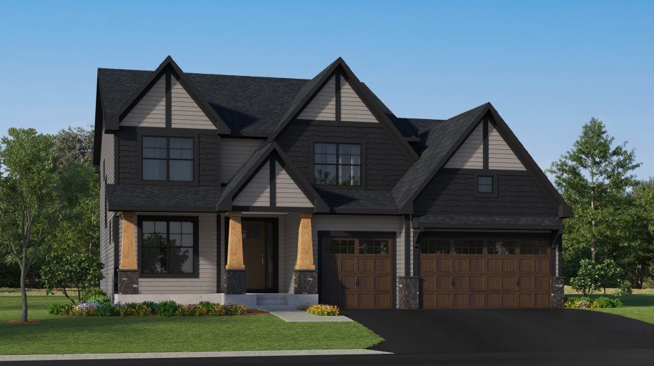 Elevation B3 - Portofino Exterior Rendering Craftsman