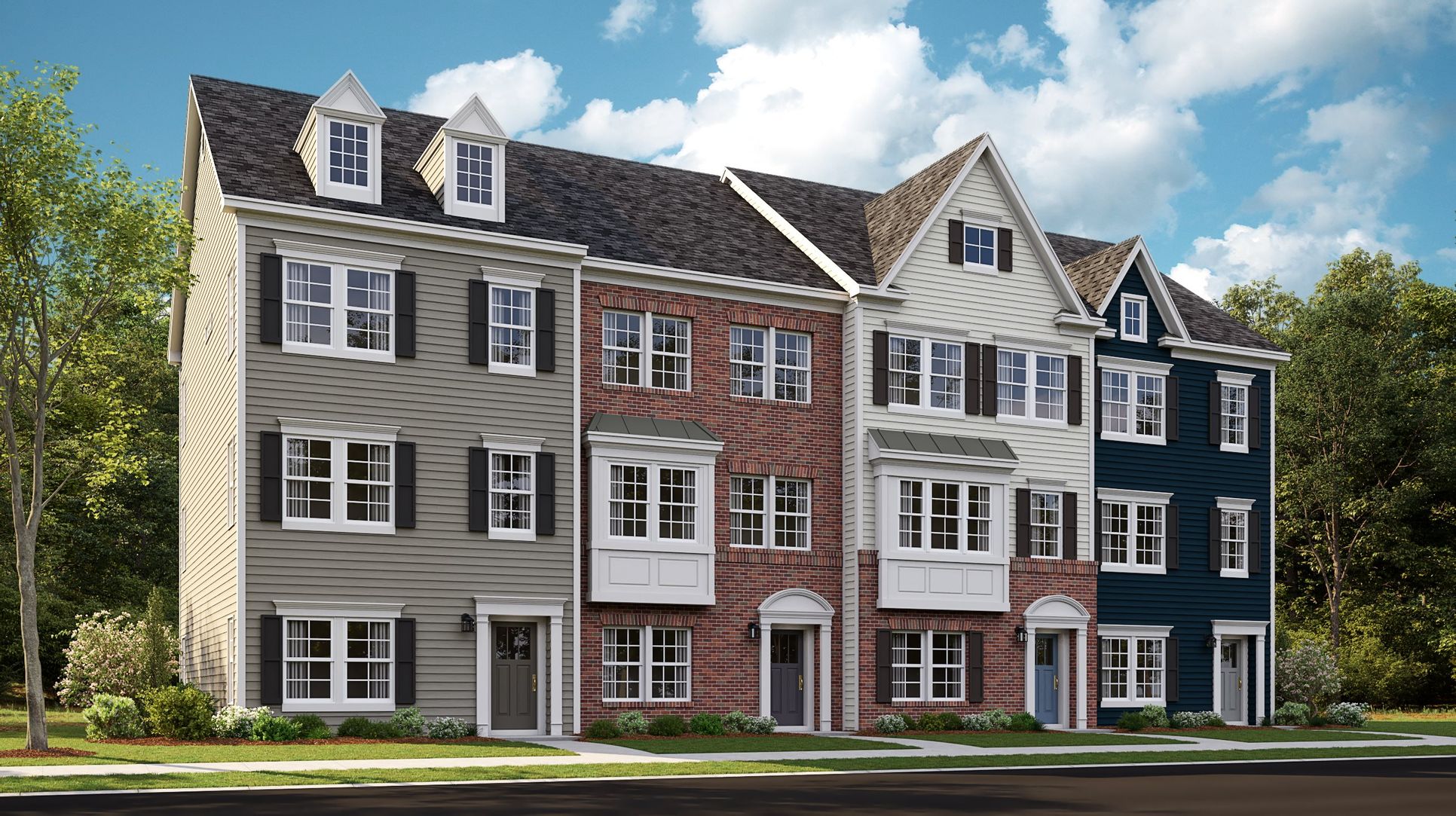 Elevation 5A - Arcadia No Garage Townhome Exterior