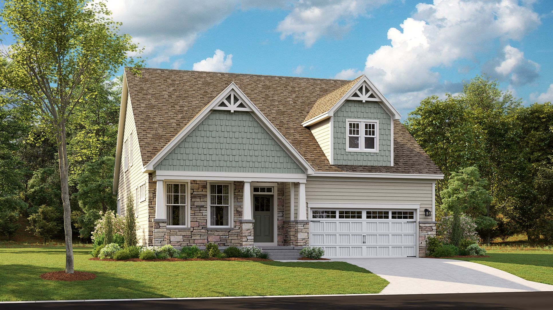 Elevation CR - Clearwater Basement Craftsman Exterior