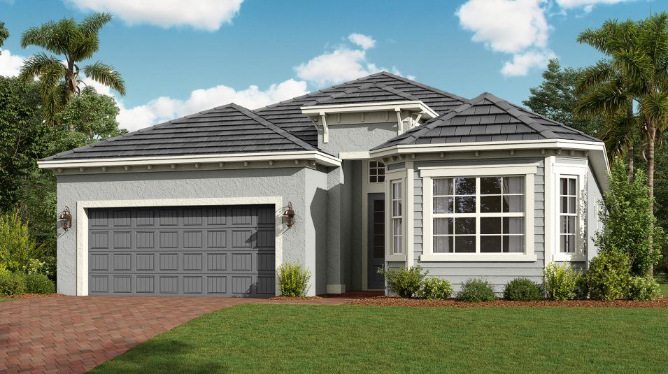 Elevation E - A modern coastal-inspired exterior