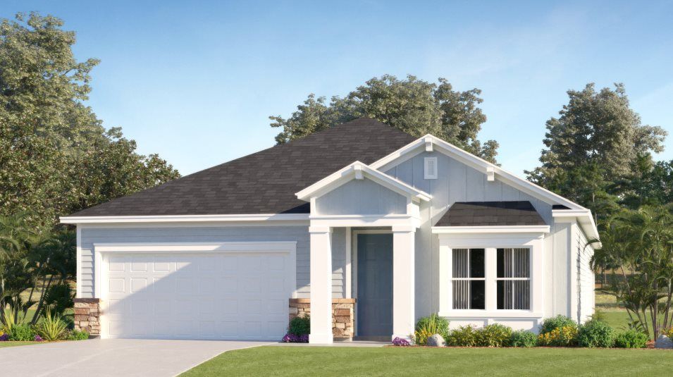 Elevation HB - A coastal ranch-inspired exterior