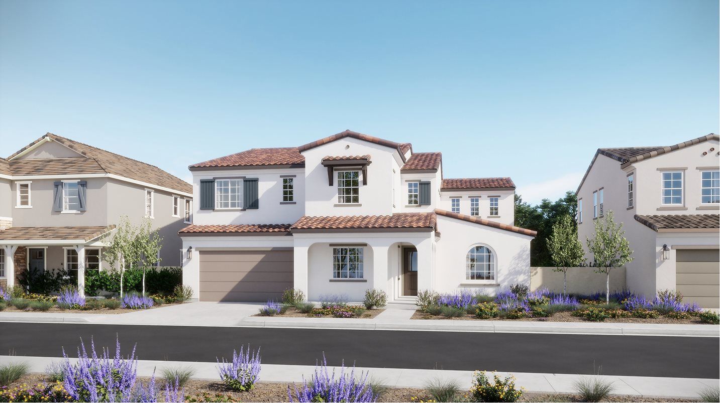 Elevation A - Spanish home exterior