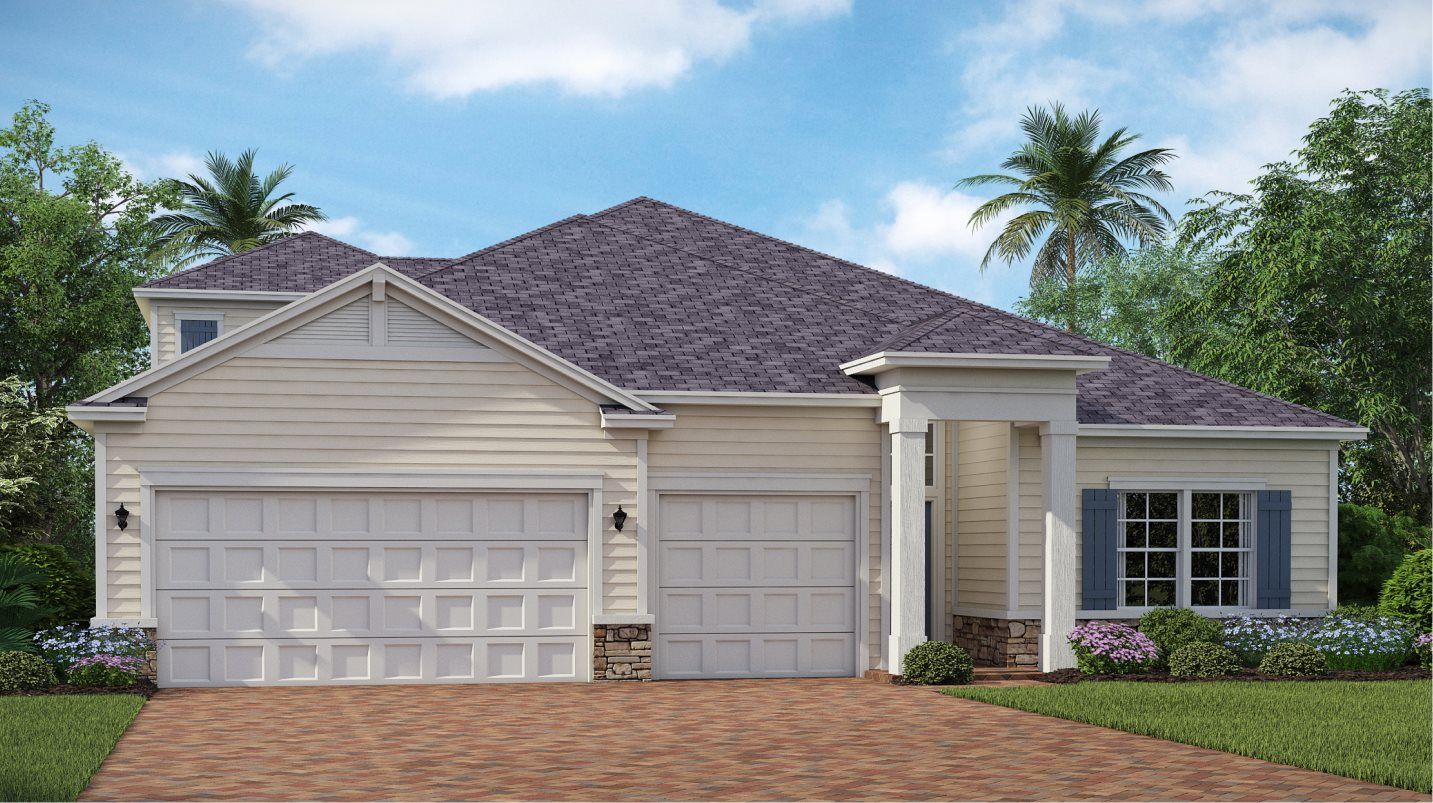 Elevation HB - A coastal ranch-inspired exterior