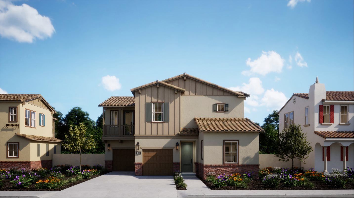 Elevation B - Monterey style home