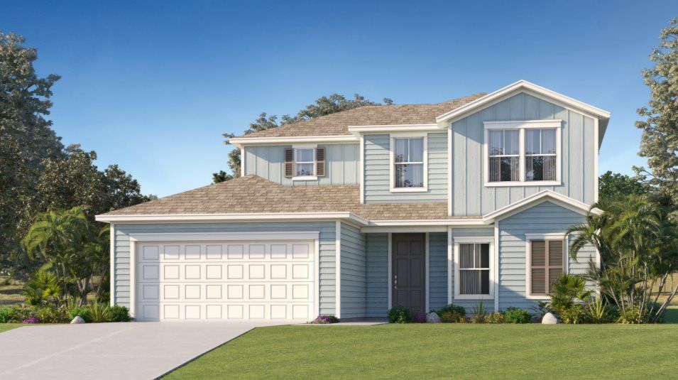 Elevation HB - A farmhouse-style exterior
