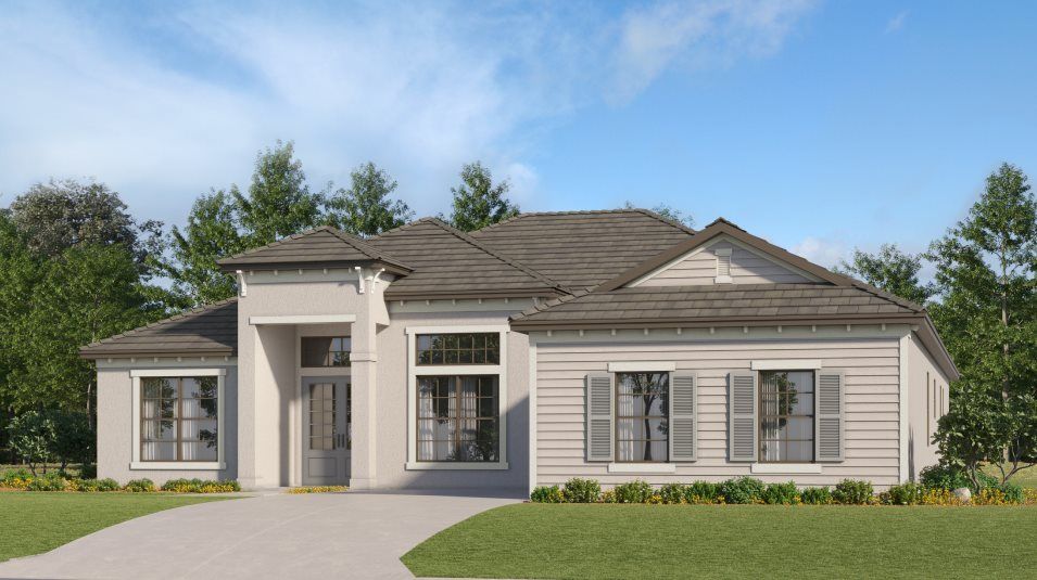 Elevation D - A coastal-inspired exterior
