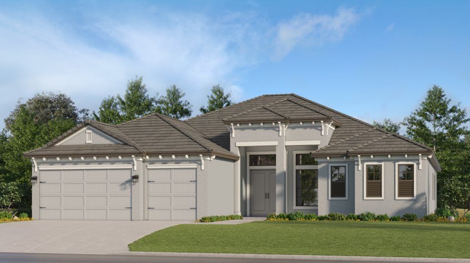 Elevation D - A charming exterior with a hipped roofline featuri