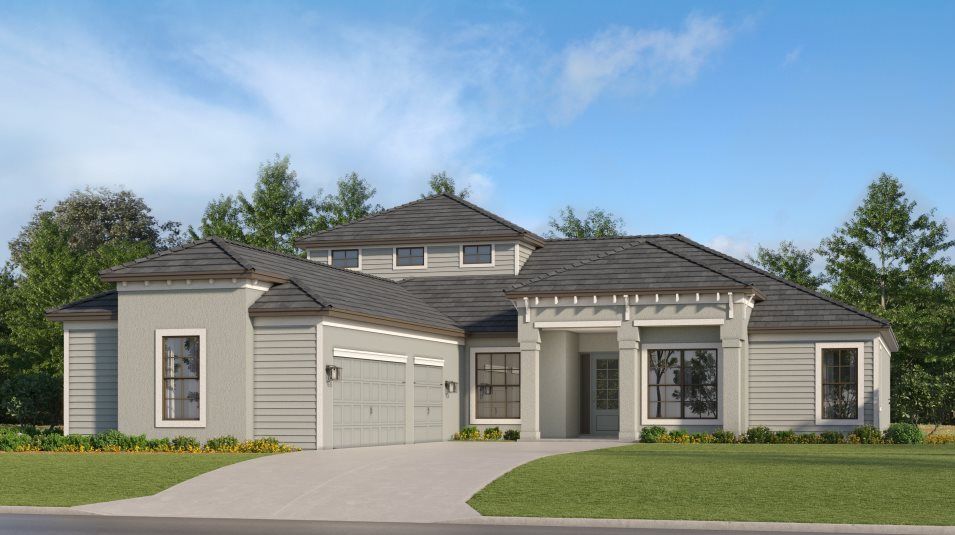 Elevation D - A coastal-inspired exterior