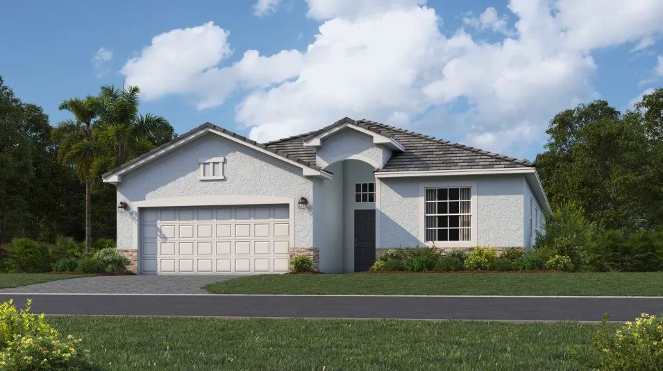 Elevation C - A coastal-inspired exterior