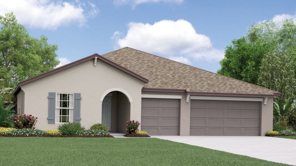 Elevation A - Sante Fe contemporary-inspired exterior