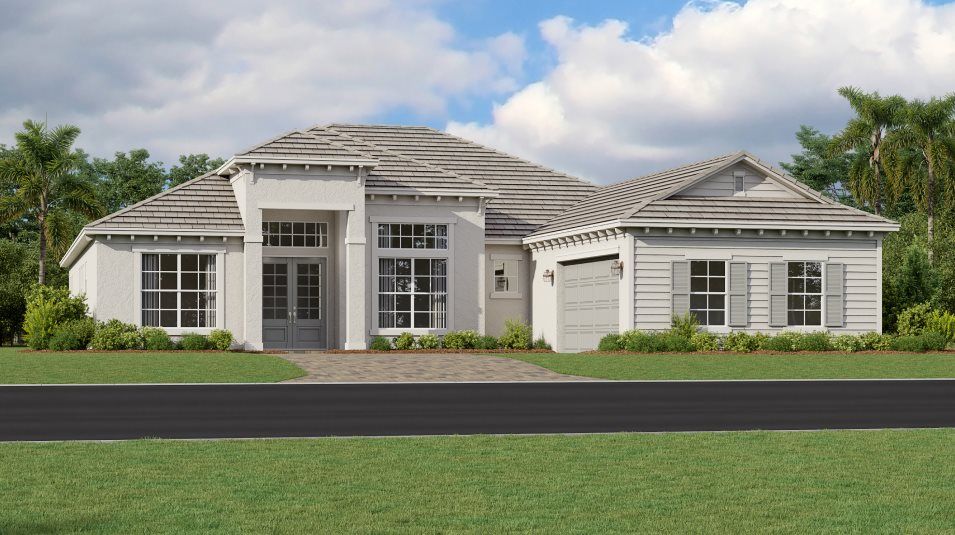 Elevation D - A coastal-inspired exterior