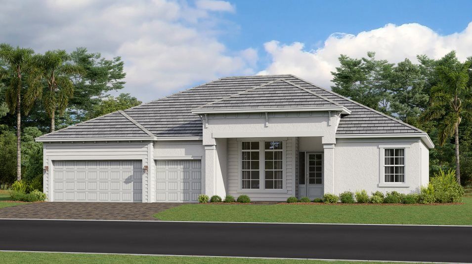 Elevation D - A classic exterior with clean stucco siding