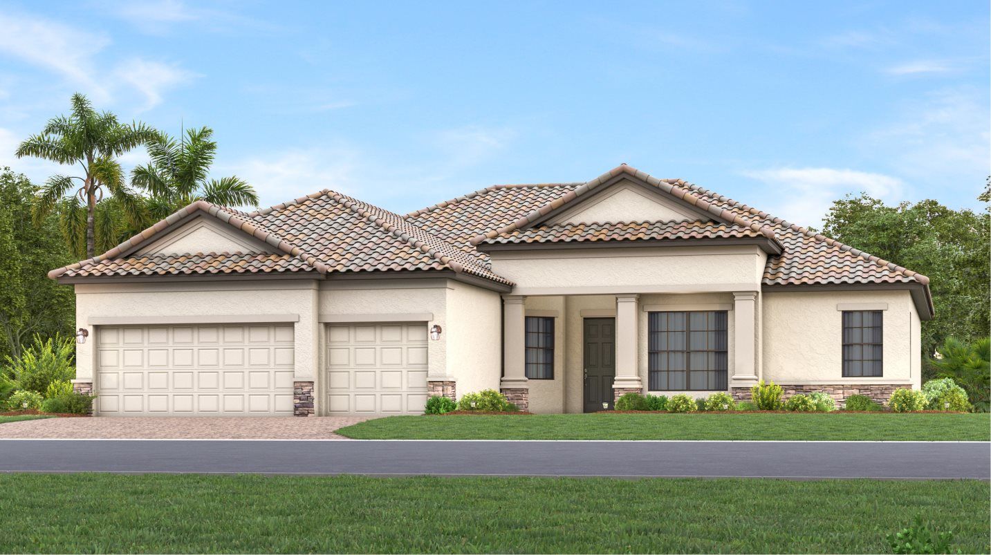 Elevation F - A Mediterranean-inspired exterior